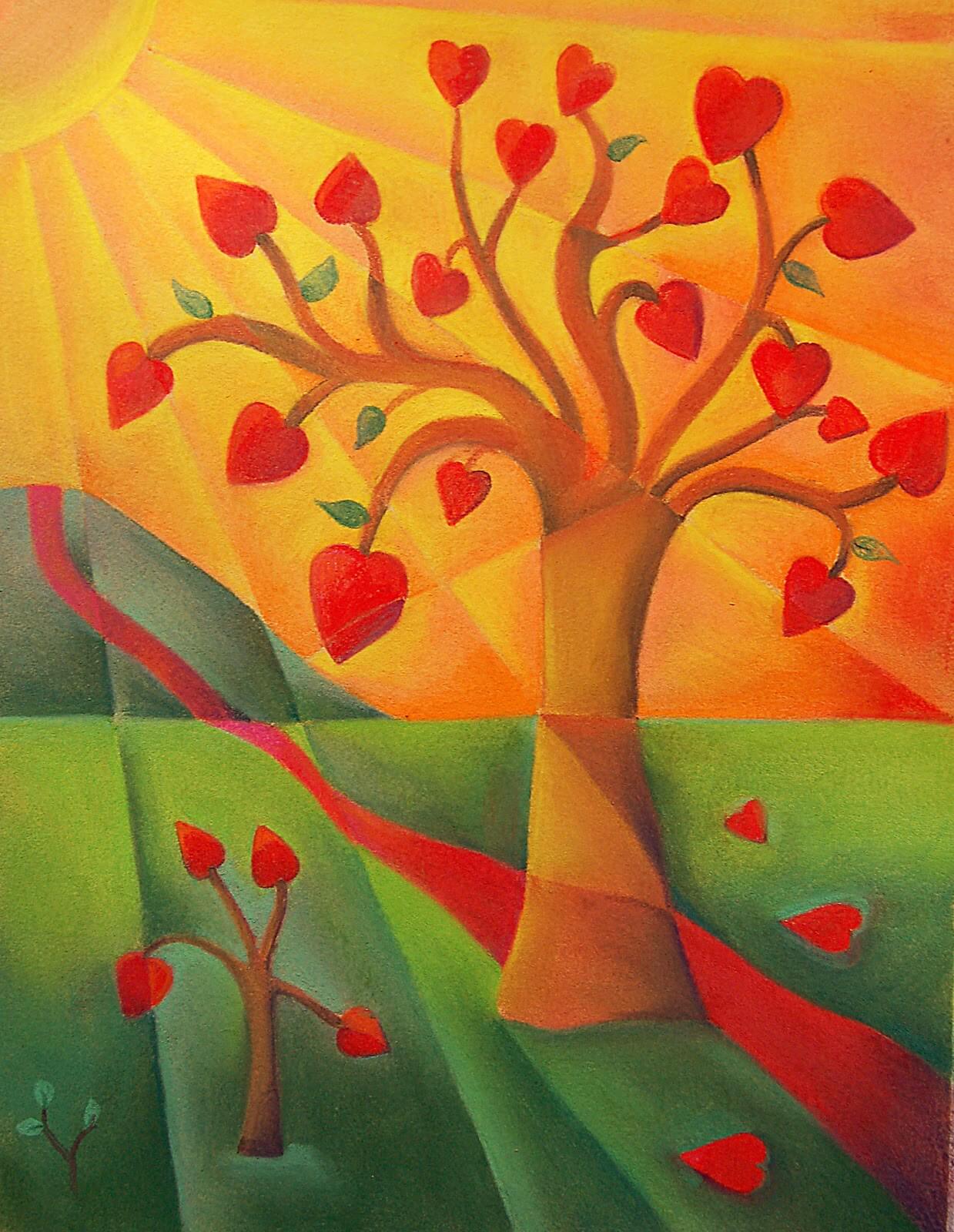 heart tree painting